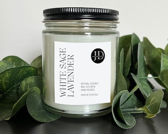 White Sage & Lavender - Coconut Wax Candle