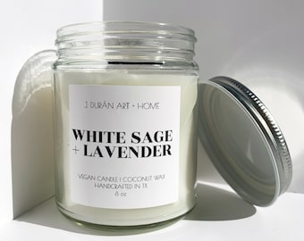 White Sage & Lavender - Coconut Wax Candle