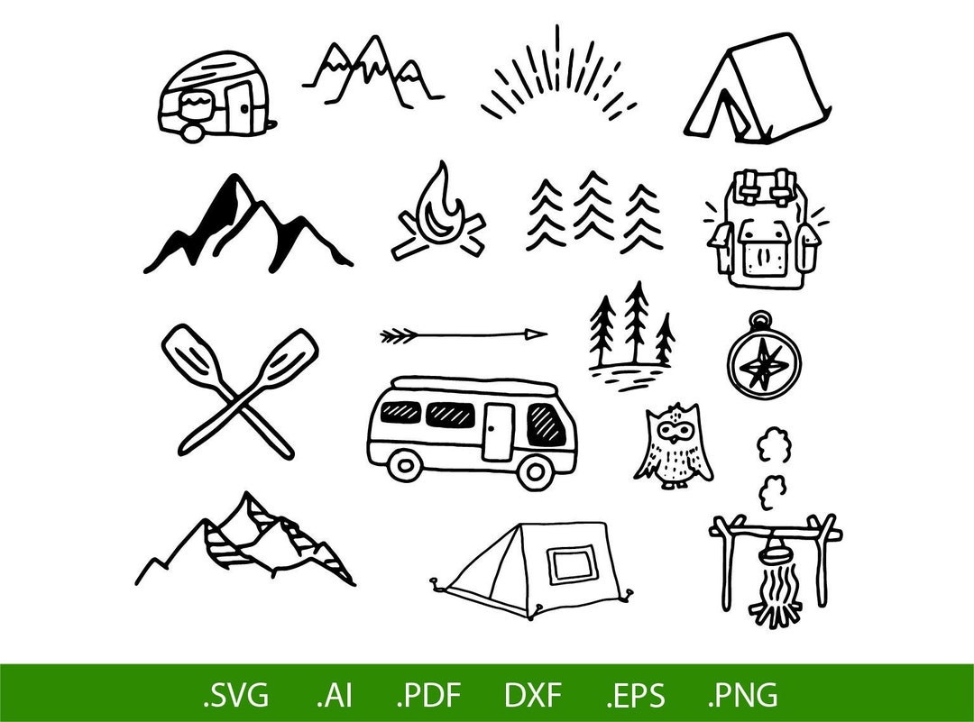 Camp Bundle SVG Camp Shirt Outdoors Summer Camp Cut File - Etsy