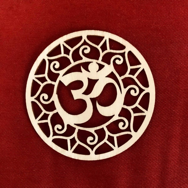 OM Symbol, versch. Größen, Holz, Yoga, Chakra