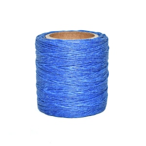 May include: A spool of blue waxed thread for leather crafting.