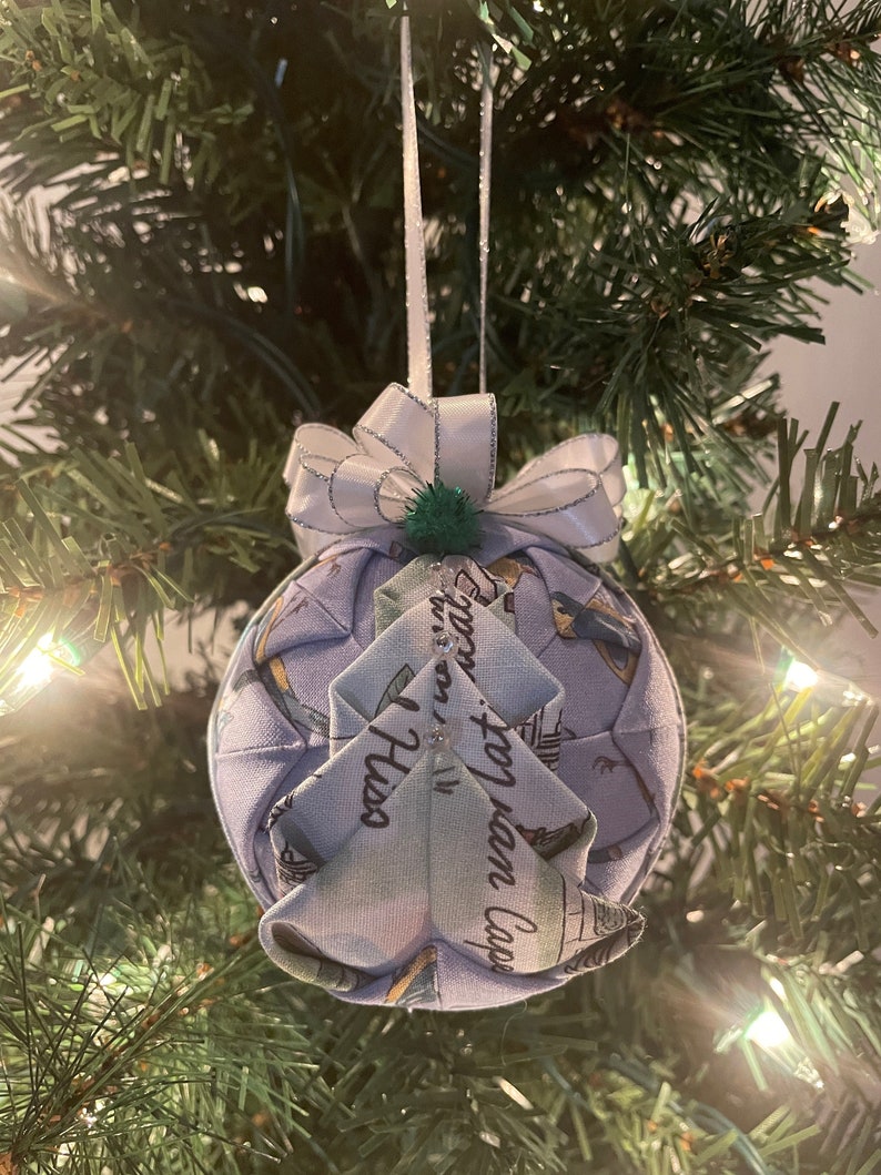 New Jersey Themed Festive Tree Quilted Ornament Etsy