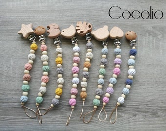 Pacifier chain crochet beads