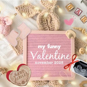Valentine&#39;s Pregnancy Announcement Digital, Customizable Pregnancy Announcement, Pregnancy Announcement Template, Boho Baby Reveal, Editable