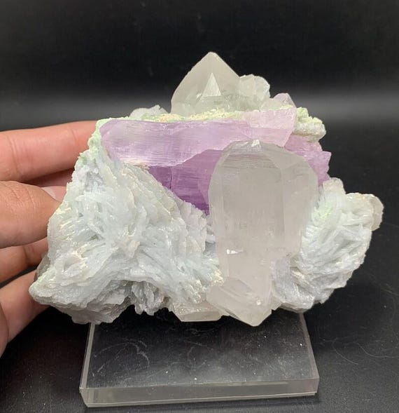 775 Gram Pink Kunzite Crystal with Quartz and Feldspar