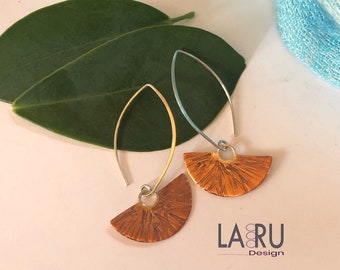 Hammered Metal Textured. Gold Polymer Clay Earring Silver Lightweight and Hypoallergenic Copper Minimalist Stud