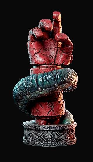 Right Hand of Doom Sculpture, Hellboy Mythical Creature Figurine