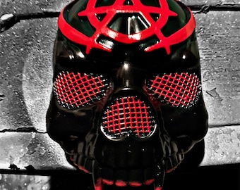 Tech N9ne Dödskallemask – Gotisk Resinmask, Halloweenkostym
