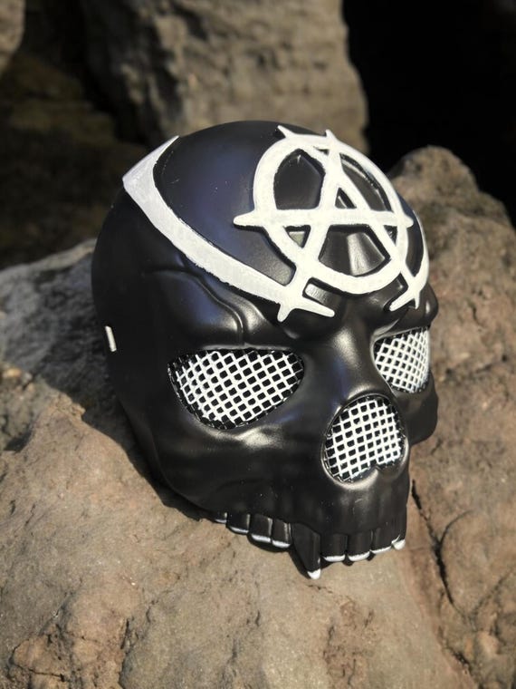 テックN9neスカルマスク - ゴシックレジンマスク、ハロウィン