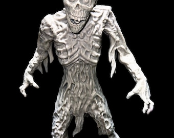 Tarman Zombie Figure, 17” Unpainted Horror Collectible, Classic Movie Memorabilia