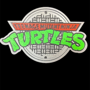 TMNT Logo Wall Hanger Ninja Turtles Room Decor Teenage Mutant Ninja Turtle Gift Bedroom Art