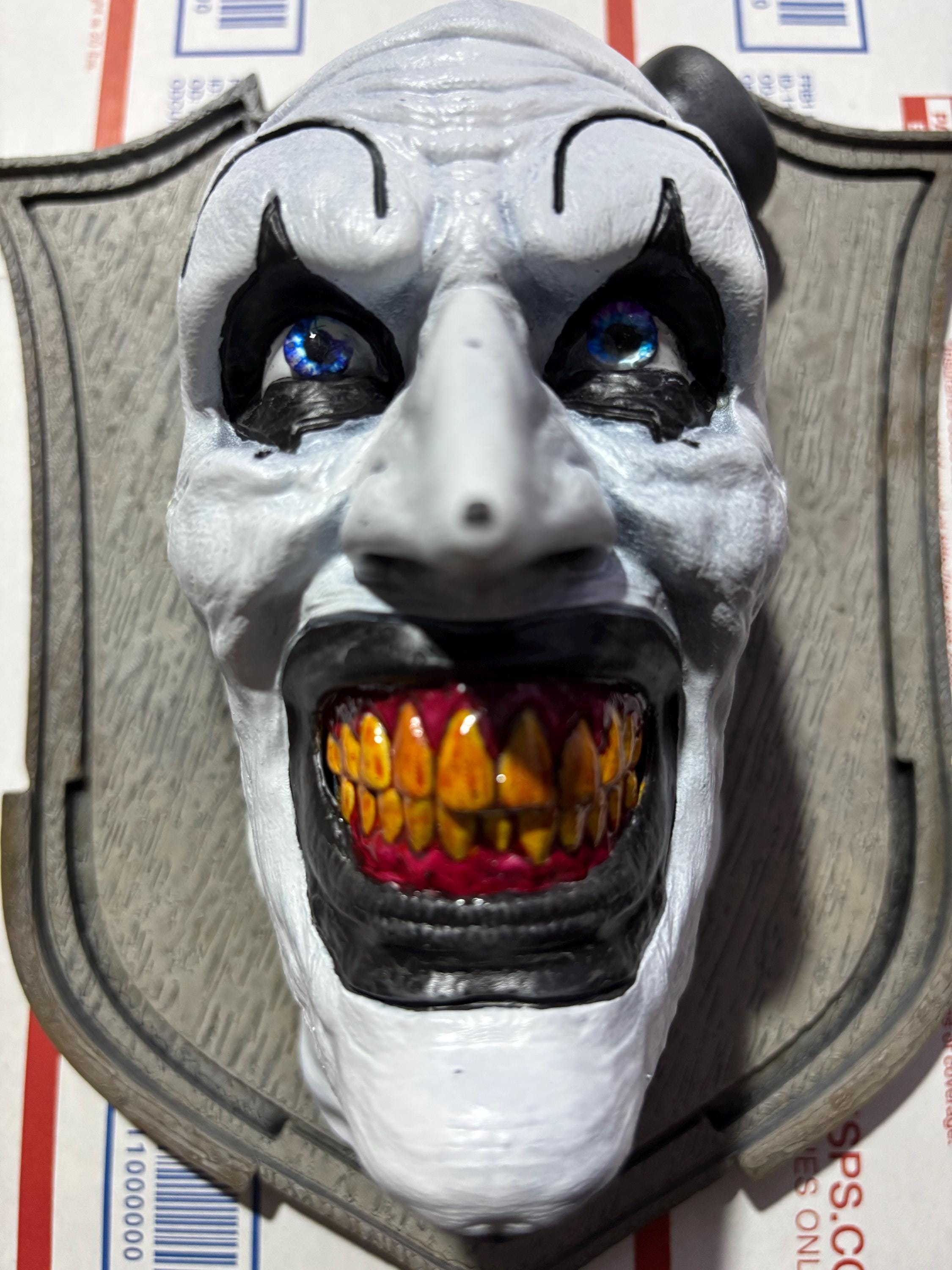 ピエロのアートウォールプレート - 樹脂製ホラーデコレーション、怖い