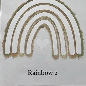 Rainbow and Cloud Stencils for wall art and baby nursery image 4