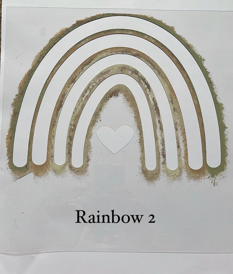 Rainbow and Cloud Stencils for wall art and baby nursery image 4