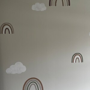 Rainbow and Cloud Stencils for wall art and baby nursery image 10