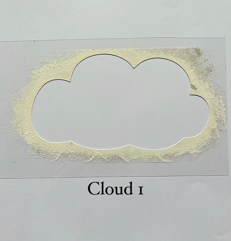 Rainbow and Cloud Stencils for wall art and baby nursery image 6