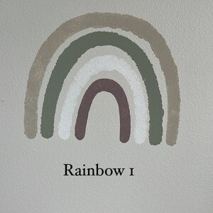 Rainbow and Cloud Stencils for wall art and baby nursery image 3