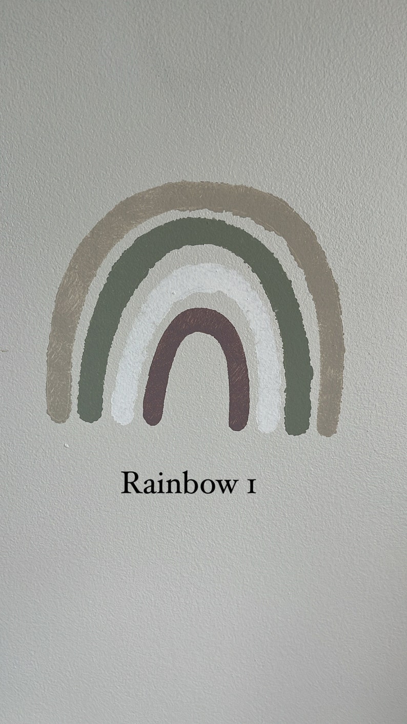 Rainbow and Cloud Stencils for wall art and baby nursery image 3