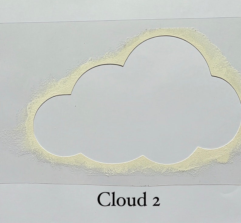 Rainbow and Cloud Stencils for wall art and baby nursery image 8