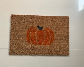 Pumpkin Halloween autumnal door mat