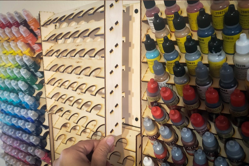 The BIG Rack 4 Section Bundle Miniature Painter/'s Modular Paint Rack System Wall Mounted Paint Storage /& Organization GREAT RACK System