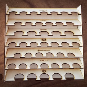 GREAT RACK System  - SINGLE Section Bundle - The Miniature Painter's Modular Paint Rack System - Wall-Mounted Paint Storage and Organization
