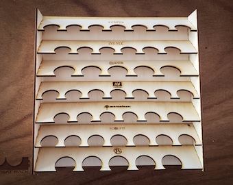 Sistema GREAT RACK - Paquete de una sola sección - Sistema modular de estanterías para pinturas para pintores en miniatura - Almacenamiento y organización de pinturas para montaje en pared