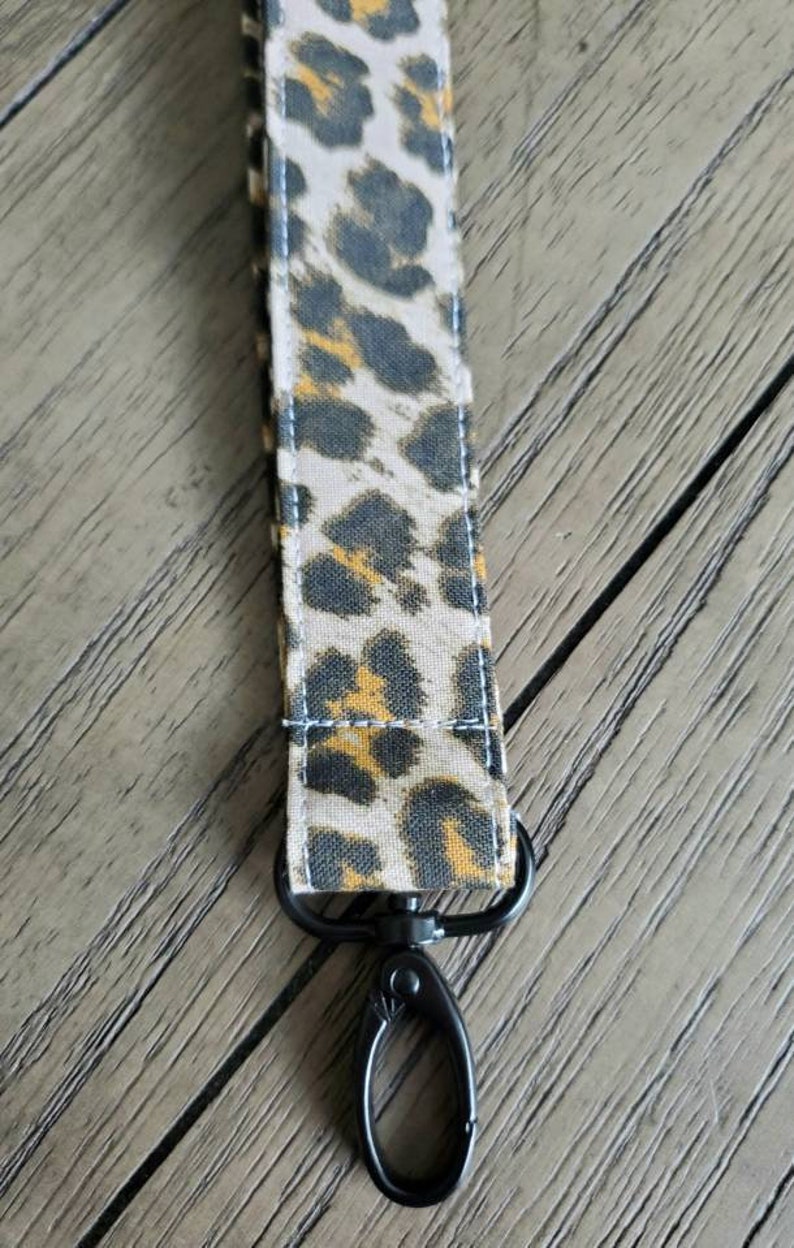 Cheetah Print Fabric Keychain, Cheetah Print Key Fob, Fabric Keychain ...