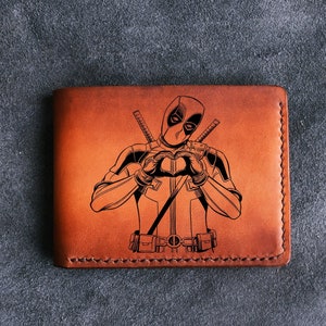 Carteira Personalizada Deadpool Couro