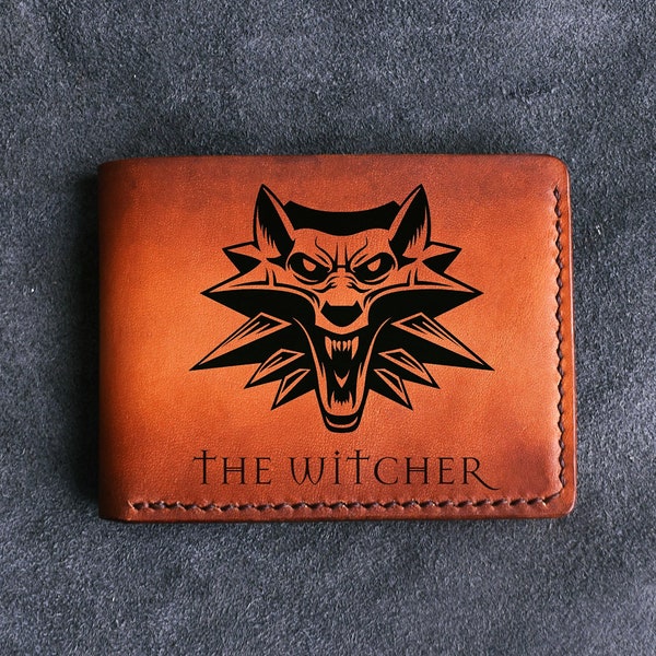 Portefeuille personnalisé en cuir inspiré de Witcher