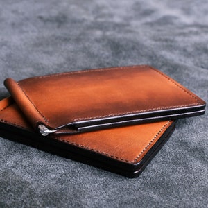 Kangaroo Leather Wallet In Cognac. — Rose Leather Crafting