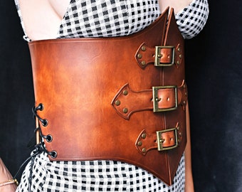 Premium Leather Medieval Fantasy Corset Belt