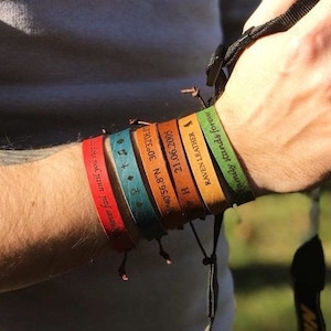 Personalised Custom Leather Bracelet Wrist Band