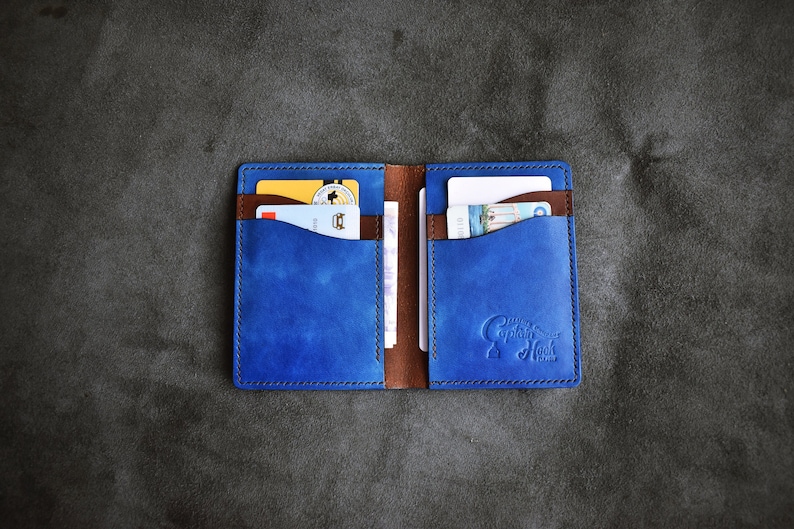 Premium Leather Front Pocket Wallet Card Holder Etsy