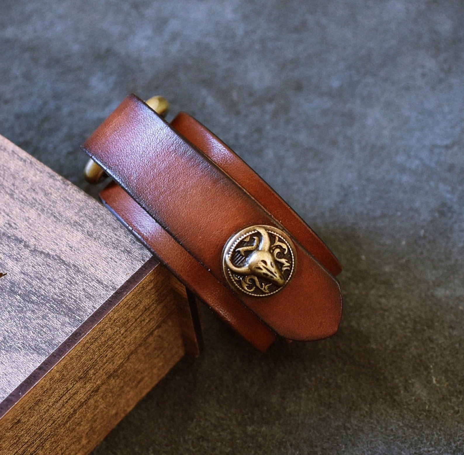 Genuine Leather Wrist Cuff/ Wrist Band/bracelet Etsy