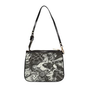 Motte und Schädel-Schultertasche, Kunst-Crossbody-Geldbeutel