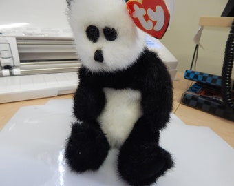 checkers panda beanie baby
