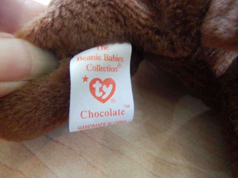 Ty Beanie Baby Chocolate the Moose, Brown Moose, Retired Ty Beanie