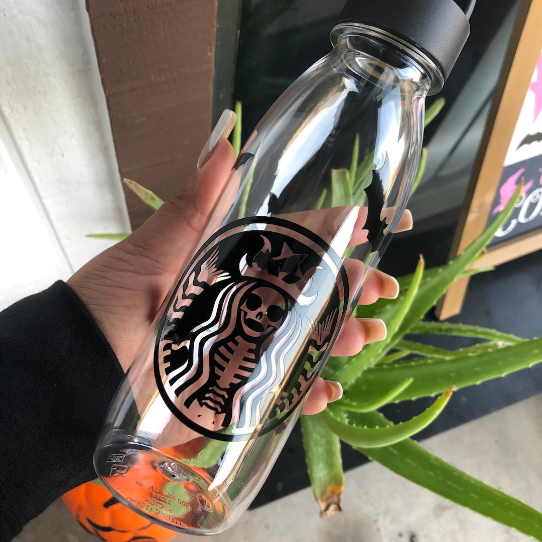 Bat Starbucks Siren Goth Water Bottle Etsy