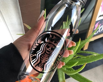 Personalized Siren Bats Plastic Water Bottle, 17oz Halloween Drinkware