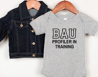 Profiler in Training Baby Bodysuit | Gothic Baby Clothes | Alternative Baby Shower Gift | Funny Baby Grow for Criminal Minds Fans