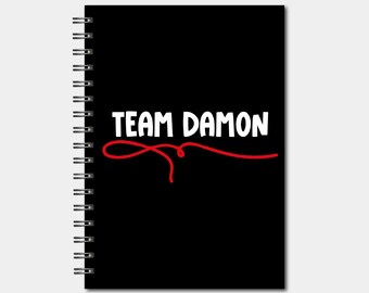 Spiral Notebooks - Team Damon Notebook - Lined Journal - Gift - TVD
