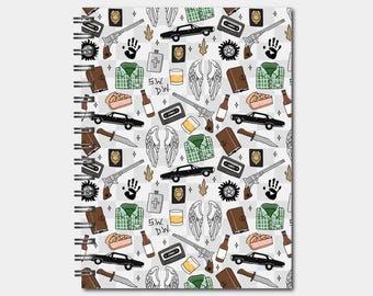 Spiral Notebooks - Supernatural Patterned Notebook - Lined Journal - Gift - Supernatural
