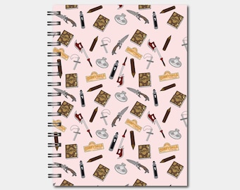 Spiral Notebooks - Buffy Patterned Notebook - Lined Journal - Gift - BTVS