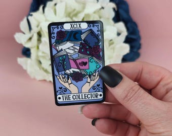 Book Collector Tarot Card Sticker: Waterproof Vinyl Decal