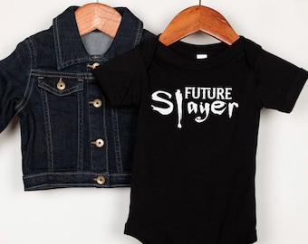 Future Slayer Baby Bodysuit | Gothic Cotton Romper, Buffy Fan Gift