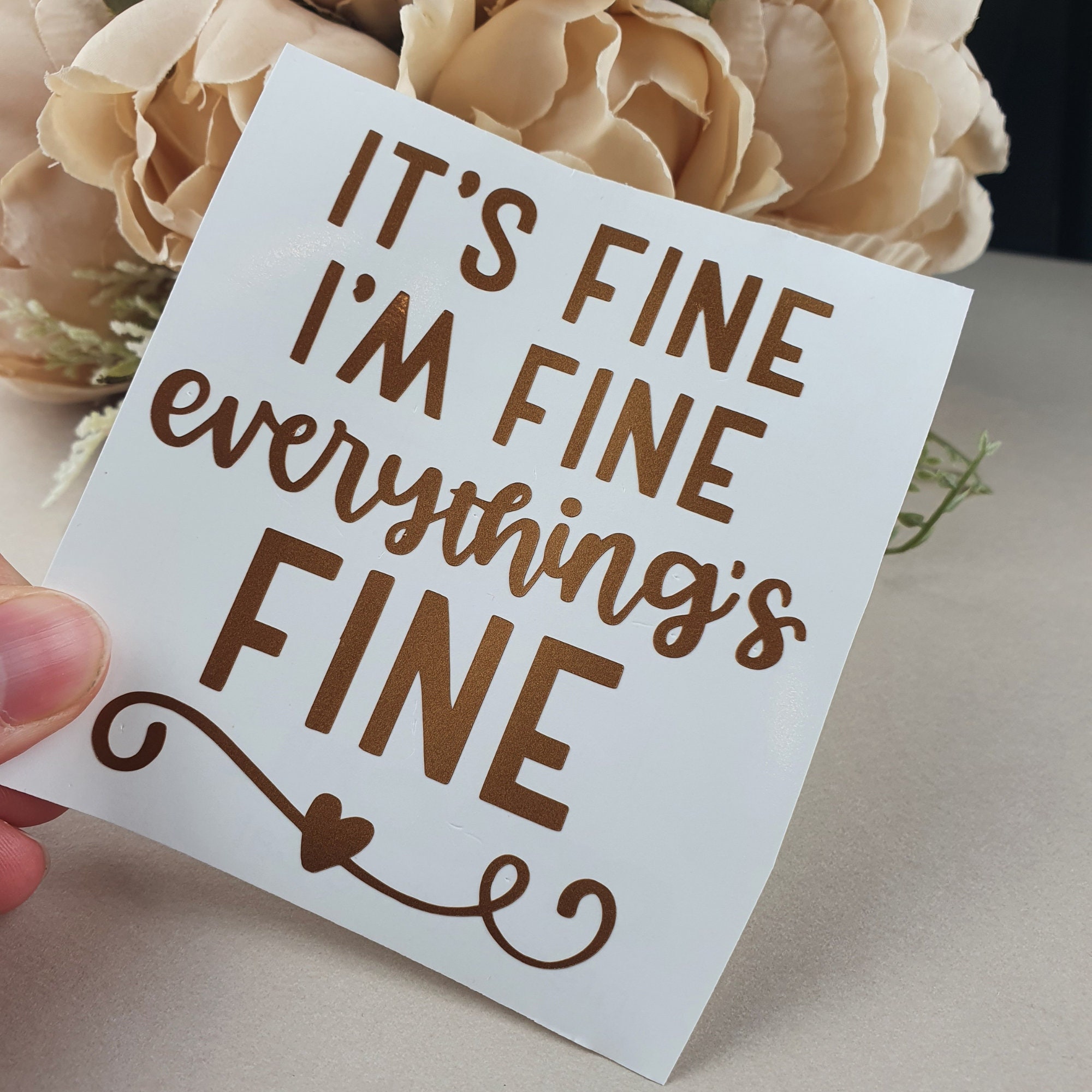 Es ist in Ordnung es geht mir gut alles ist in Ordnung Etsy