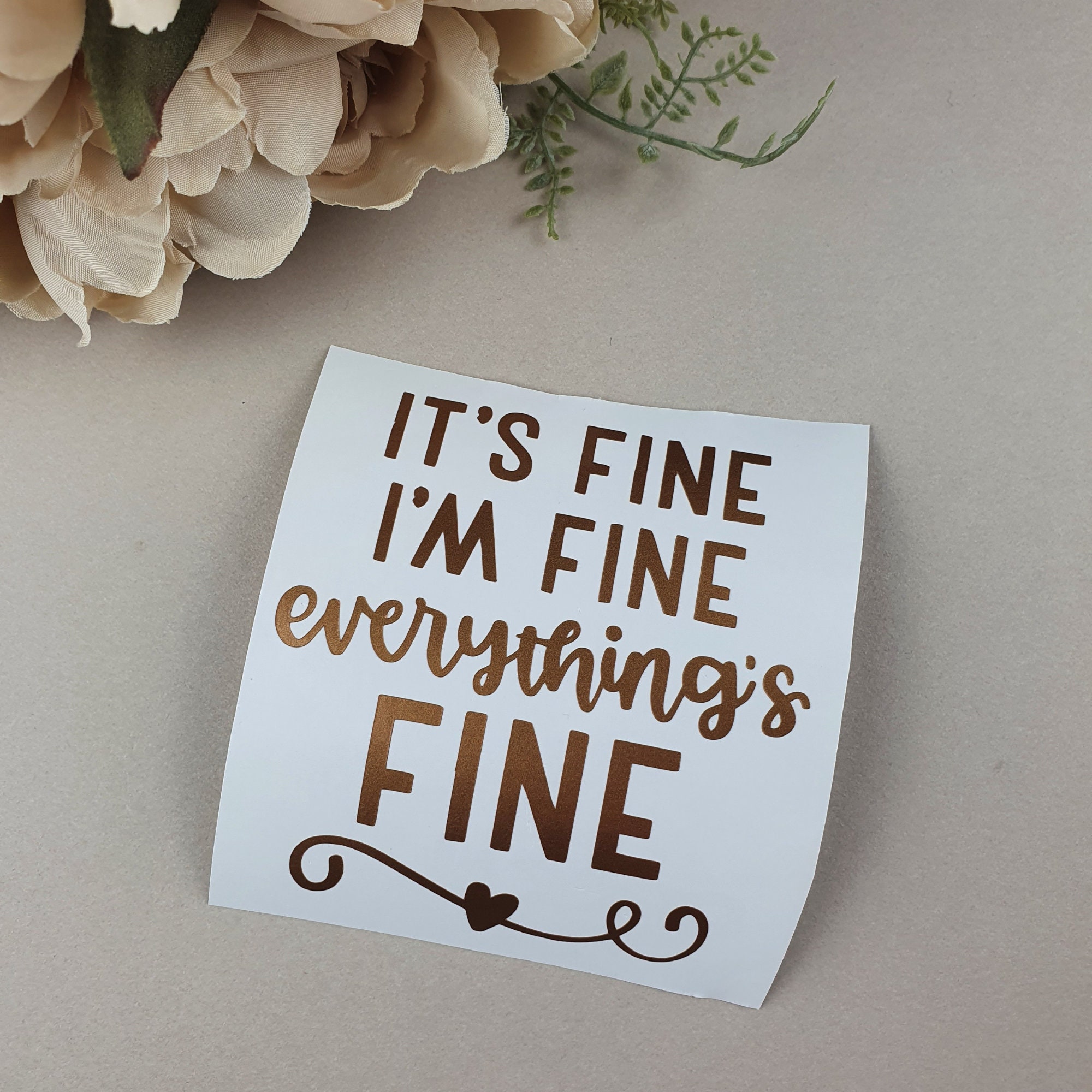Es ist in Ordnung es geht mir gut alles ist in Ordnung Etsy
