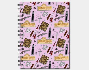 Spiral Notebooks - Buffy Hand drawn Patterned Notebook  - Lined Journal - Gift - BTVS