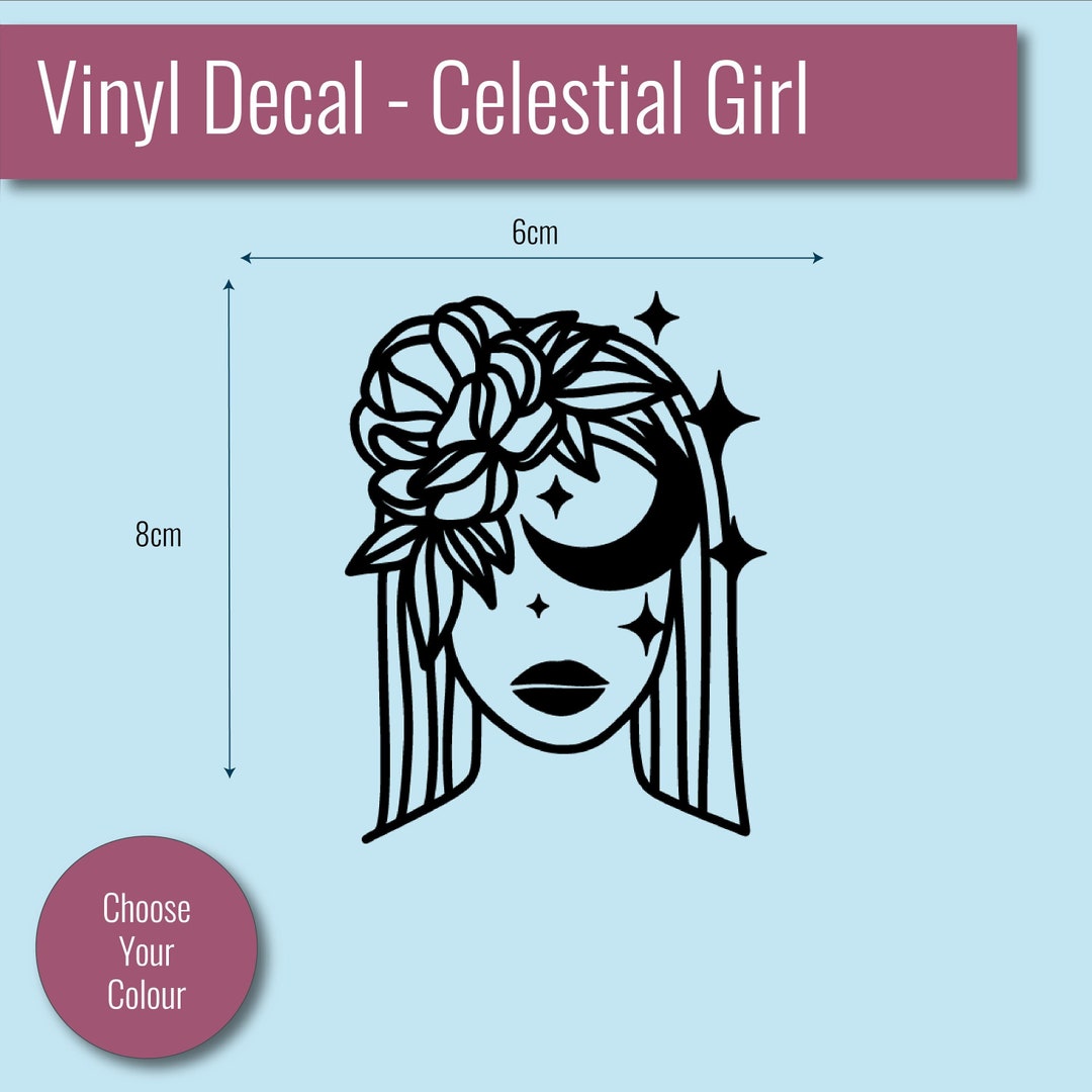 Celestial Girl Planner Vinyl Decal Planner Accessories - Etsy